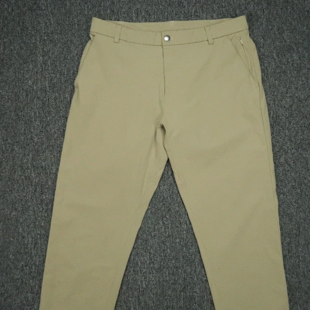 Lululemon Pants Men 34x33 Khaki‎ Tan Commission Classic Warpstreme Chino Trouser